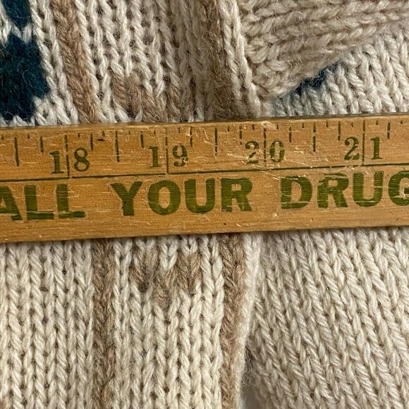 J. Christopher Knit Cardigan Sweater Button Down Women's Size L Biege High Neck - Picture 4 of 12